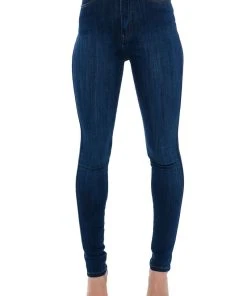 MODEL CALL HIGH RISE STRETCHY SKINNY JEANS -akira shop model call high rise stretchy skinny jeans dark blue 5 5