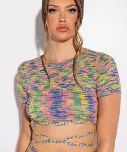 MONROE KEYHOLE BACK LIGHTWEIGHT WRAP KNIT TOP