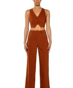 MOST LIKELY TO DREAM BIG VEST TOP -akira shop most likely to dream big vest top rust 3 3