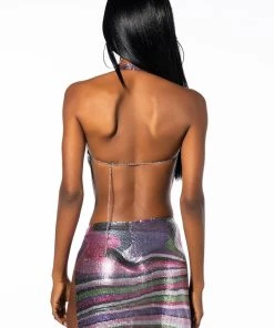 MOVE YOUR BODY HIGH SHINE CHAINMAIL TOP 13 MOVE YOUR BODY HIGH SHINE CHAINMAIL TOP -akira shop move your body chainmail top multi 5 5 c1