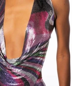 MOVE YOUR BODY HIGH SHINE CHAINMAIL TOP 14 MOVE YOUR BODY HIGH SHINE CHAINMAIL TOP -akira shop move your body chainmail top multi 6 6 c1