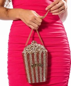 MOVIE DATE BLINGED CLUTCH -akira shop movie date blinged clutch red multi 1 1