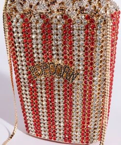MOVIE DATE BLINGED CLUTCH -akira shop movie date blinged clutch red multi 6 6