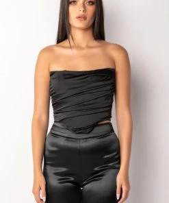 MY VALENTINE SATIN CORSET -akira shop my valentine satin corset black 3 3