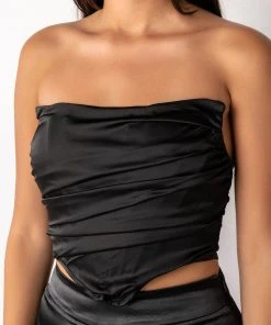 MY VALENTINE SATIN CORSET -akira shop my valentine satin corset black 6 6