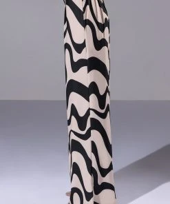 MYSTICAL WAYS WAVY PALAZZO PANT -akira shop mystical ways wavy palazzo pant black white 5 5