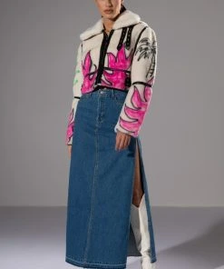 NATALIE DOUBLE SIDE SLIT DENIM SKIRT 12 NATALIE DOUBLE SIDE SLIT DENIM SKIRT -akira shop natalie double side slit denim skirt medium blue denim 3 3