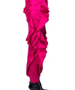 NEW ROMANTIC RUFFLE DETAILED JOGGER IN PINK -akira shop new romantic ruffle detailed jogger in pink pink 12 12