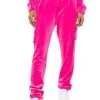 NEW RULES VELVET CARGO JOGGER -akira shop new rules velvet cargo jogger pink 1 1