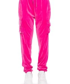 NEW RULES VELVET CARGO JOGGER -akira shop new rules velvet cargo jogger pink 7 7