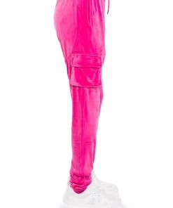 NEW RULES VELVET CARGO JOGGER -akira shop new rules velvet cargo jogger pink 8 8