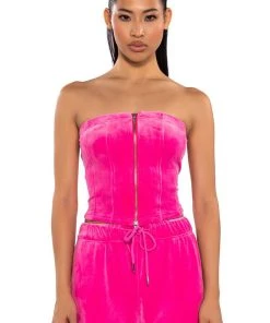 NEW RULES VELVET ZIP UP CORSET