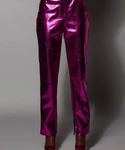 NEW VIBRATION METALLIC TROUSER -akira shop new vibration metallic trouser fuchsia 5 5