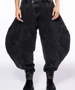 NEW YOU ABSTRACT VOLUME DENIM PANT