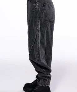 NEW YOU ABSTRACT VOLUME DENIM PANT -akira shop new you abstract volume denim pant black denim 5 5