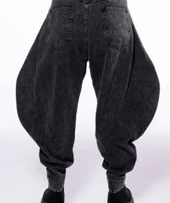 NEW YOU ABSTRACT VOLUME DENIM PANT -akira shop new you abstract volume denim pant black denim 6 6