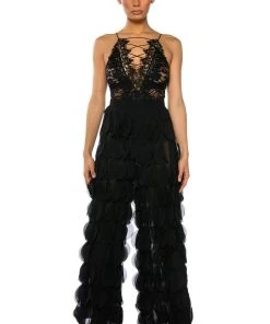 NEXT TIME TEXTURED WIDE LEG PANT -akira shop next time textured wide leg pant black 4 4