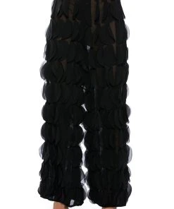 NEXT TIME TEXTURED WIDE LEG PANT -akira shop next time textured wide leg pant black 5 5