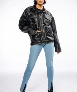 NIGHTFALL MID RISE SKINNY JEANS WITH FRONT SLIT -akira shop nightfall mid rise skinny jeans with front slit light blue denim 3 3 c1