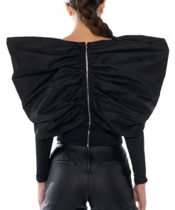 NO MORE DRAMA DEEP V LONG SLEEVE BLOUSE -akira shop no more drama deep v long sleeve blouse black 6 6