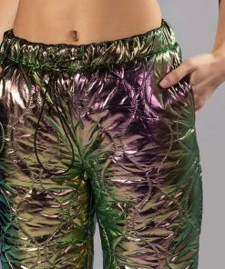 NOT A CARE METALLIC QUILTED PANT -akira shop not a care metallic quilted pant black 8 8