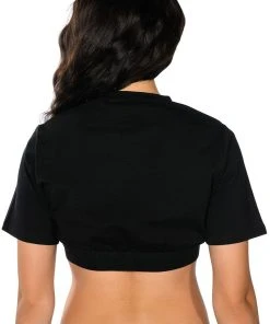 NOT YOUR BABE CROPPED SHORT SLEEVE CREW NECK TSHIRT -akira shop not your babe cropped short sleeve crew neck tshirt black 5 5 c1 c1 c1