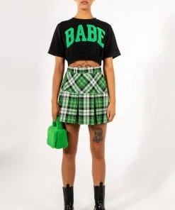 NOT YOUR BABE CROPPED SHORT SLEEVE CREW NECK TSHIRT