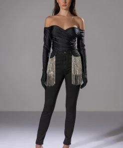 NOTHIN BETTER RHINESTONE POCKET SKINNY JEANS -akira shop nothin better rhinestone pocket skinny jeans black 2 2 c1 c1