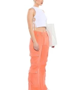 NOTHING BUT TIME CORDUROY CARGO PANT 13 NOTHING BUT TIME CORDUROY CARGO PANT -akira shop nothing but time corduroy cargo pant orange 4 4