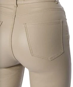 OFF DUTY FAUX LEATHER COATED STRAIGHT LEG PANT -akira shop off duty faux leather coated straight leg pant light brown 8 8