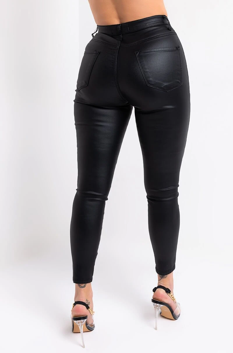 ON DUTY VEGAN LEATHER HIGH RISE SKINNY PANTS 5 ON DUTY VEGAN LEATHER HIGH RISE SKINNY PANTS - Image 3
