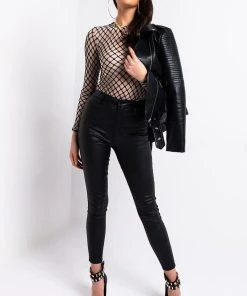 ON DUTY VEGAN LEATHER HIGH RISE SKINNY PANTS 11 ON DUTY VEGAN LEATHER HIGH RISE SKINNY PANTS -akira shop on duty vegan leather high rise skinny pants black 5c1