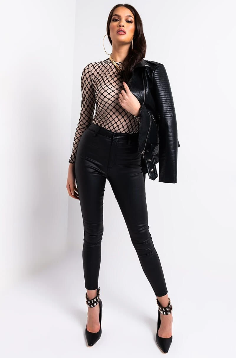 ON DUTY VEGAN LEATHER HIGH RISE SKINNY PANTS 7 ON DUTY VEGAN LEATHER HIGH RISE SKINNY PANTS - Image 5