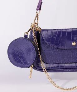 ON PERIODT CROC EGGPLANT BAGUETTE -akira shop on periodt croc eggplant baguette purple 3 3