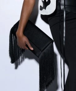 ON THE FRINGE CLUTCH -akira shop on the fringe clutch black 1 1