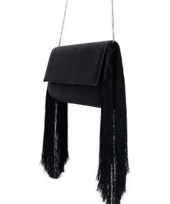 ON THE FRINGE CLUTCH -akira shop on the fringe clutch black 5 5