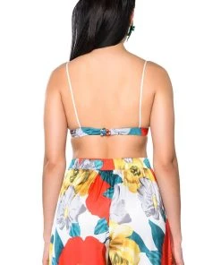 ON THE PATIO TRIANGLE BRALETTE -akira shop on the patio triangle bralette yellow multi 7 7