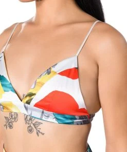 ON THE PATIO TRIANGLE BRALETTE -akira shop on the patio triangle bralette yellow multi 8 8