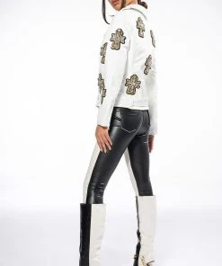 ONLY YOU TWO TONED FAUX LEATHER PANT -akira shop only you two toned faux leather pant black white 4 4 c1