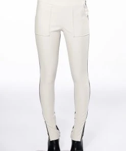 ONLY YOU TWO TONED FAUX LEATHER PANT -akira shop only you two toned faux leather pant black white 5 5 c1