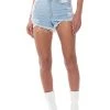 OPPOSITE DIRECTION HIGH WAISTED DENIM SHORTS