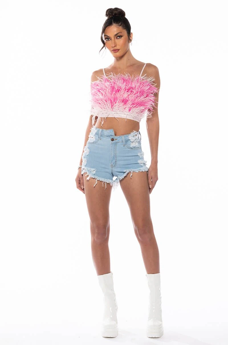 OPPOSITE DIRECTION HIGH WAISTED DENIM SHORTS 6 OPPOSITE DIRECTION HIGH WAISTED DENIM SHORTS - Image 4