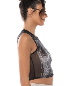 OUT OF THIS GALAXY MESH TOP -akira shop out of this galaxy mesh top black 4 4 c1