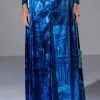 PARADISE ABSTRACT WIDE LEG PANT -akira shop paradise abstract wide leg pant blue multi 1 1 c1