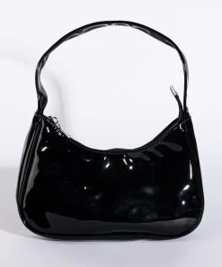 PATENT AF BLACK HANDBAG