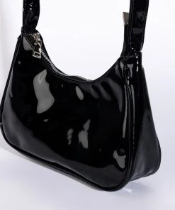 PATENT AF BLACK HANDBAG 8 PATENT AF BLACK HANDBAG -akira shop patent af black handbag black 4 4