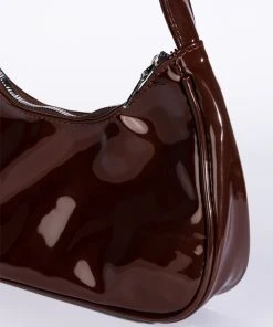PATENT AF CHOCOLATE HANDBAG -akira shop patent af chocolate handbag chocolate 4 4