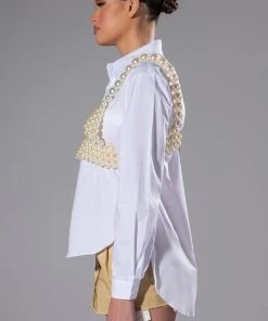 PEARLS OF WISDOM CROP BRALETTE -akira shop pearls of wisdom crop bralette white 4 4