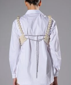 PEARLS OF WISDOM CROP BRALETTE -akira shop pearls of wisdom crop bralette white 5 5