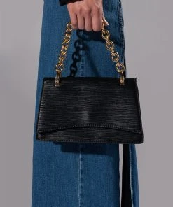 PHOENIX BLACK PURSE WITH GOLD CHAIN -akira shop phoenix black purse with gold chain black 1 1